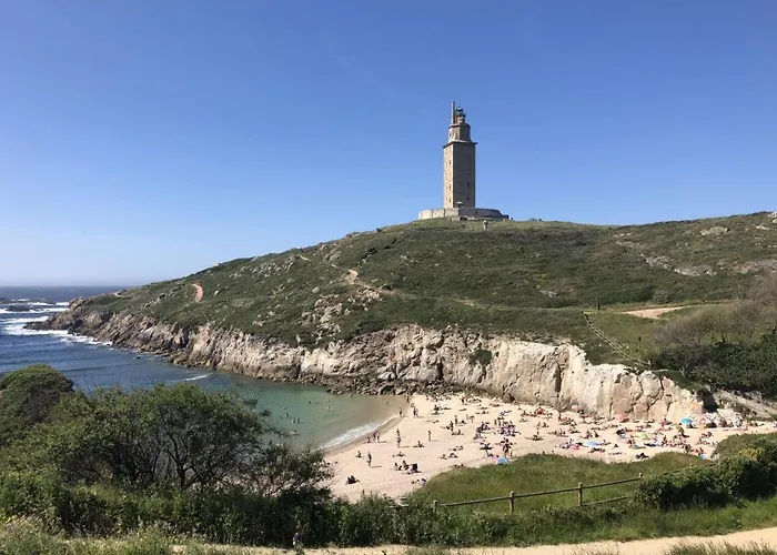 Parking, Vistas Al Mar Y Tres Apartment A Coruna